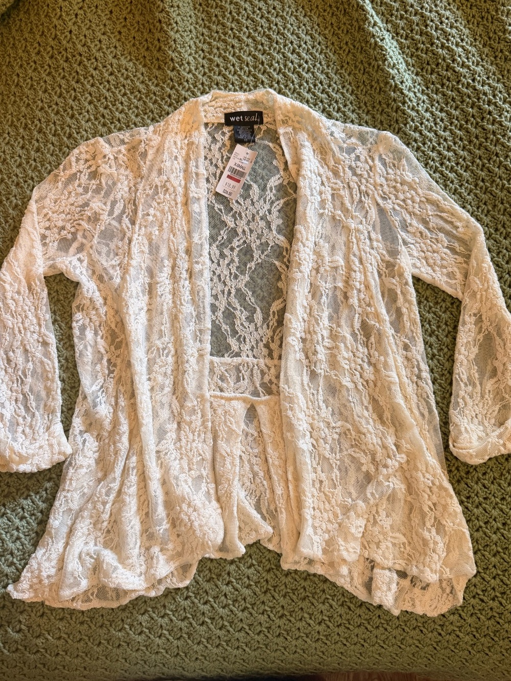 Vintage Wet Seal Lace Cardigan